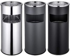 Stand Waste Bin With Ashtray