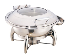 Stainless-Steel-Electrolytic-Luxury-Roll-Top-Glass-Lid-Round-Chafing-Dish